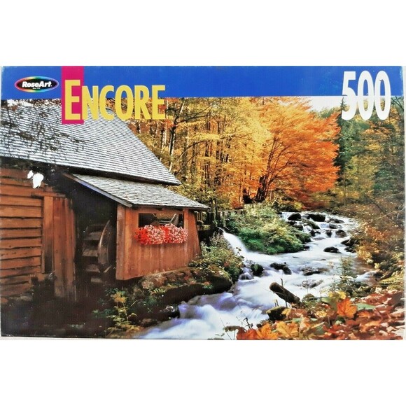 Waterwheel 500 Piece Jigsaw Puzzle 2002 Roseart Encore - Picture 1 of 3